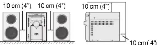 10 cm (4") 10 cm (4") 10 cm (4") 10 cm (4)