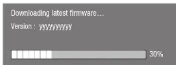 Downloading latest firmware... Version: yyyyyyyyyyyy 30%