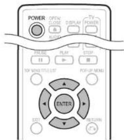 POWER OPEN CLOSE DISPLAY TV POWER AUDIO PULSE PLAY STOP OFF TITLE FOR UP MENU ENTER EXIT RETURN 10%