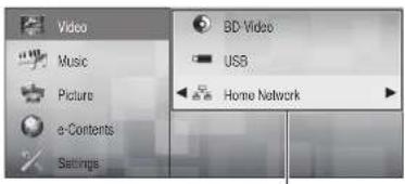 Video Music Picture e-Contents Settings BD-Video US$5 Home Network