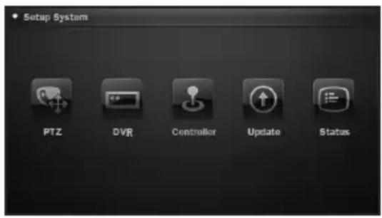 Setup System PTZ DVR Controller Update Status