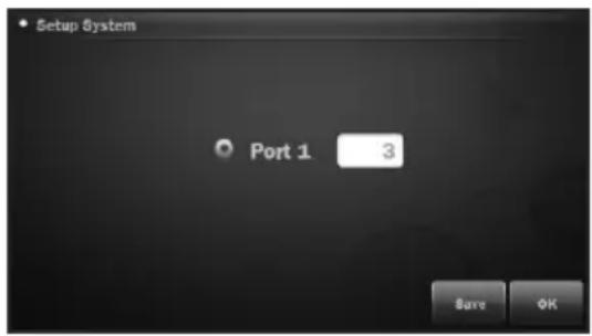 Setup System Port 1 3 Save OK