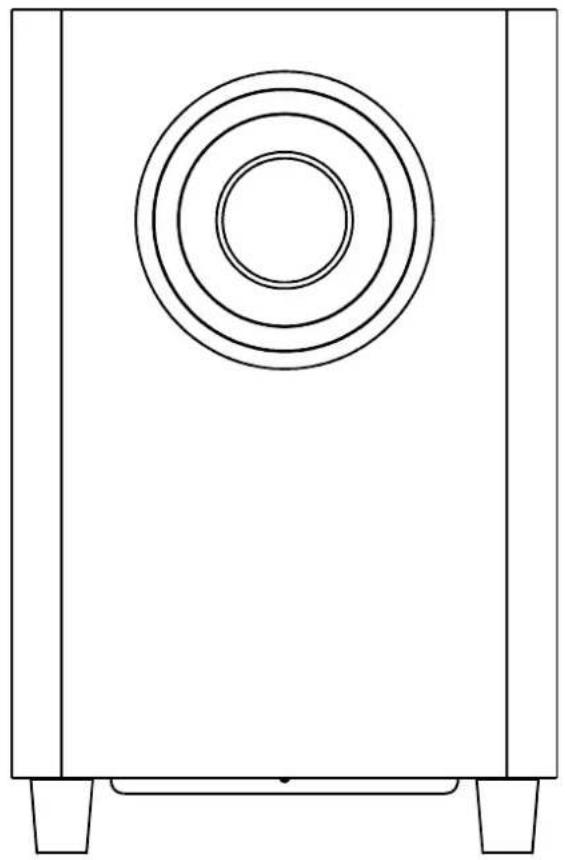 Simple line drawing of a speaker or speaker with concentric circles on the top panel (no text or symbols)