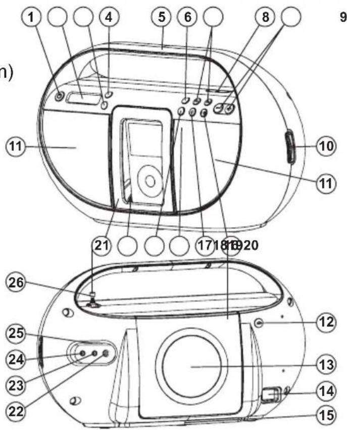 Technical diagram of a device interior with numbered components for identification
