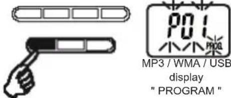 MP3 / WMA / USB display "PROGRAM"