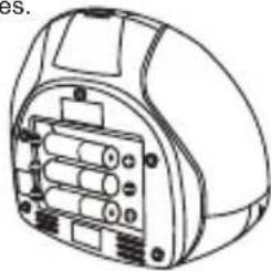 Technical line drawing of a mechanical component with multiple cylindrical pins and mounting holes (no text or symbols)