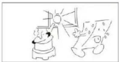 Simple line drawing of a person relaxing with a sun and sound waves, no text or symbols present