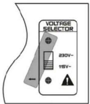 VOLTAGE SELECTOR 230V~ 115V~