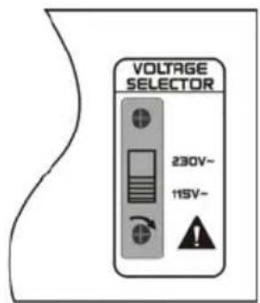 VOLTAGE SELECTOR 230V~ 115V~