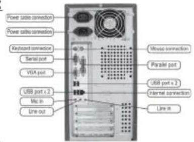 ECS H61H2-MV (V1.0) - Passo 8. Conectar dispositivos ao gabinete: - 1