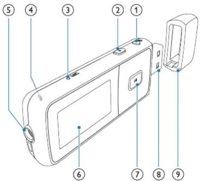 Diagram of a digital camera module with numbered parts for identification