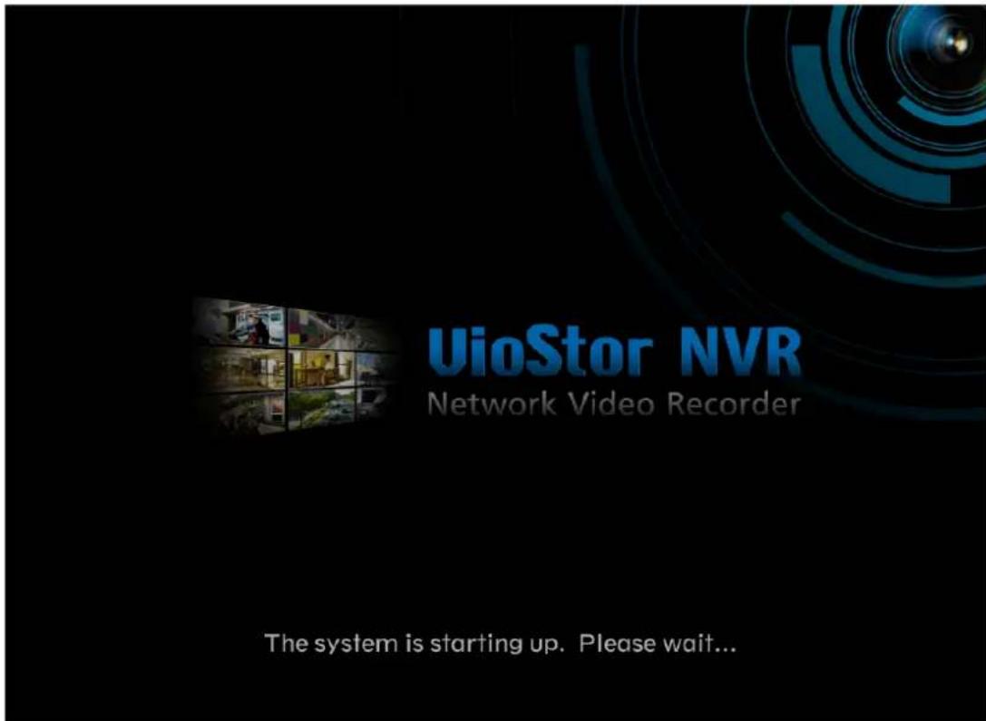 UiOStor NVR Network Video Recorder The system is starting up. Please wait...