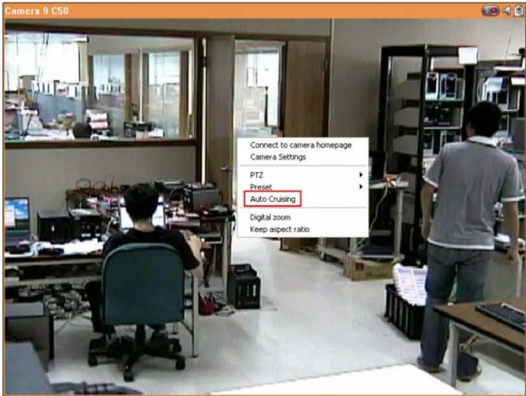 Camera 9 C50 Connect to camera homepage Camera Settings PTZ Preset Auto Cruising Digital zoom Keep aspect ratio