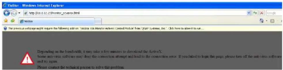 VisiStar - Windows Internet Explorer http://10.8.12.27/monitor_govero.html VisiStar The previous webpage might require the following add-on: 'Visitor risk Monitor Active Control Module' from 'QSAP System, Inc.' Click here to allow it to run... Depending on the bandwidth, it may take a few minutes to…