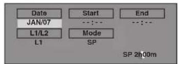 Date JAN/07 L1/L2 L1 Start ---:--- Mode SP End SP 2h00m