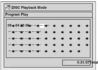 DISC Playback Mode Program Play 09 04 10 06 0:31:07 Total