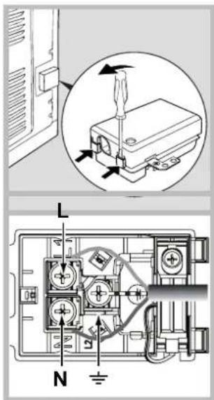 Hotpoint Ariston EHS 53 KX/HA - Montaggio del cavo di alimentazione - 1