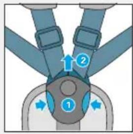 Diagram showing mechanical assembly with labeled parts and directional arrows indicating motion or force
