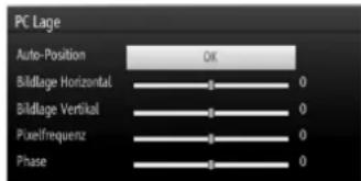 PC Lage Auto-Position OK Bildlage Horizontal 1 0 Bildlage Vertikal 1 0 Pixelfrequenz 1 0 Phase 1 0