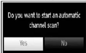 Do you want to start an automatic channel scan? Yes No