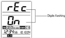 rEc On Digital flashing 12:34:56 10.10.04