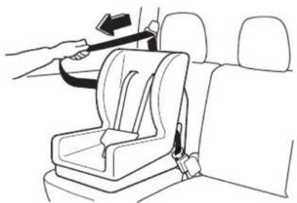 MAZDA Premacy (2002) - ▼Rear Seat Child-Restraint System Installation (Using Automatic Locking Mode) - 1