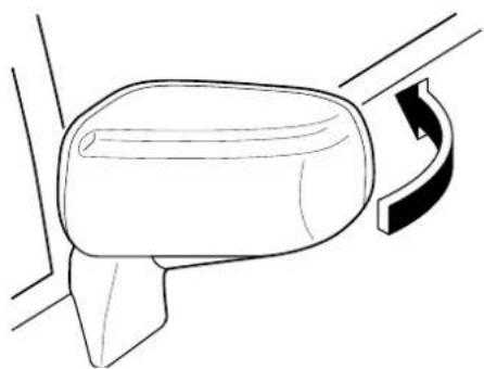MAZDA Premacy (2002) - Manual folding mirror - 1
