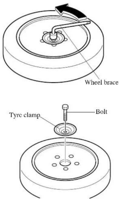 Wheel brace Tyre clamp Bolt