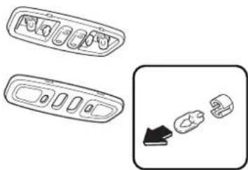 MAZDA Premacy (2002) - ▼ Replacing a Bulb (Interior) - 4