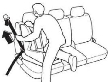 MAZDA Premacy (2002) - ▼Rear Seat Child-Restraint System Installation (Using Automatic Locking Mode) - 2