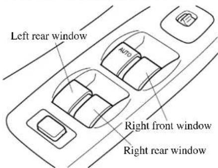 Left rear window AUTO Right front window Right rear window