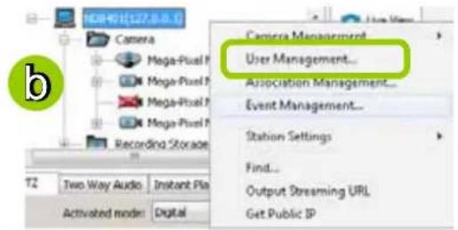 Camera Management User Management... Association Management... Event Management... Station Settings Find... Output Streaming URL Get Public IP