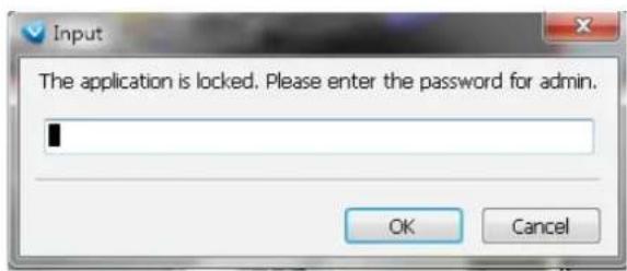 The application is locked. Please enter the password for admin. OK Cancel