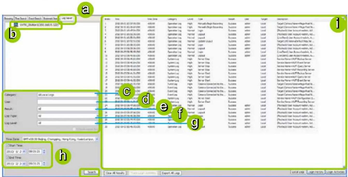 SVTX_Station 12/03/160.8.122 b a a b c d e f g h i Category: All Local Logs Line: Result: All Log Time: All Log Layer: All Time Zone: GMT+09:00 Beiling, Chungging, Hong Kong, Scale Compur, Start Times: 2010/1/2 09:31:21 Send Time: 2010/1/2 09:31:21 Search Clear All Results Export All Logs Local Log Login History Login Activities 2010/08-01 03:07:05:00 -408.00 Operator Log High Manual Begin Recording Success author Local Target Camera Name=Omega-Port N... 2010/08-01 03:09:45:00 -408.00 Operator Log High Manual Begin Recording Success author Local Target Camera Name=Omega-Port N... 2010/08-01 03:45:54:00 -408.00 Operator Log Normal Logis success author Local [Phytochus User Account readers, Ad... 2010/08-01 03:52:36:00 -408.00 Operator Log Normal Logit Luggage Success author Local [PHYTOO User Account readers, Ad... 2010/08-01 03:55:51:00 -408.00 Operator Log Normal Logit Luggage Success author Local EndUser User Account readers, Ad... 2010/08-01 03:57:51:00 -408.00 Operator Log Normal Logit Luggage Success author Local Target UFS Version about Full Page, Ad... 2010/08-01 03:58:32:00 -408.00 Operator Log Normal Logit Luggage Success author Local [Phytochus User Account readers, Ad... 2010/08-01 03:59:36:00 -408.00 Operator Log Normal Logit Luggage Success author Local [Phytochus User Account readers, Ad... 2010/08-01 03:59:47:25 -408.00 Operator Log Normal Logit Luggage Success author Local LiveDeel User Account readers, Ad... 2010/08-01 03:61:45:36:00 -408.00 System Log High Server Stop Success author Local Location User Account readers, Ad... 2010/08-01 03:64:43:36 -408.00 System Log High Server Stop Success author Local Service Name=HUT Request Server 2010/08-01 03:65:43:36 -408.00 System Log High Server Stop Success author Local Service Name=HUT Request Server 2010/08-01 03:66:43:36 -408.00 System Log High Server Stop Success author Local Service Name=HUT Request Server 2010/08-01 03:67:43:36 -408.00 System Log High Server Stop Success author Local Service Name=HUT Request Server 2010/08-01 03:69:43:36 -408.00 System Log High Server Stop Success author Local Service Name=HUT Request Server 2010/08-01 03:71:43:36 -408.00 System Log High Server Stop Success author Local Service Name=HUT Request Server 2010/08-01 03:72:43:36 -408.00 System Log High Server Stop Success author Local Service Name=HUT Request Server 2010/08-01 03:73:43:36 -408.00 System Log High Server Stop Success author Local Service Name=HUT Request Server 2010/08-01 03:74:43:36 -408.00 System Log High Server Stop Success author Local Service Name=HUT Request Server 2010/08-12 92:45:55:55 -498.99 Operator Log Normal Logit Luggage Success author Local [Phytochus User Account readers, Ad... Local Logit Login History Login Activities