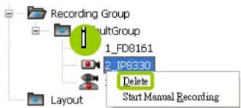 Recording Group 1_FD8161 2 IP8330 Delete Start Manual Recording