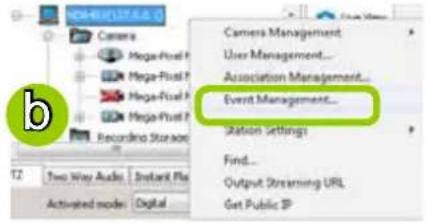 Camera Management User Management... Association Management... Event Management... Station Settings Find... Output Streaming URL Get Public IP