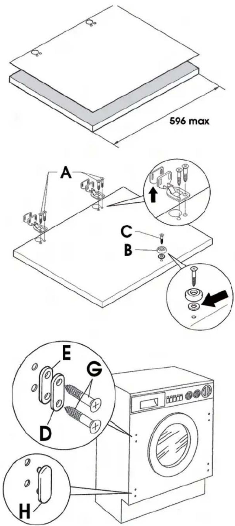 Caple WDi2206 - INSTRUCTIONS FOR MOUNTING DOOR - 1
