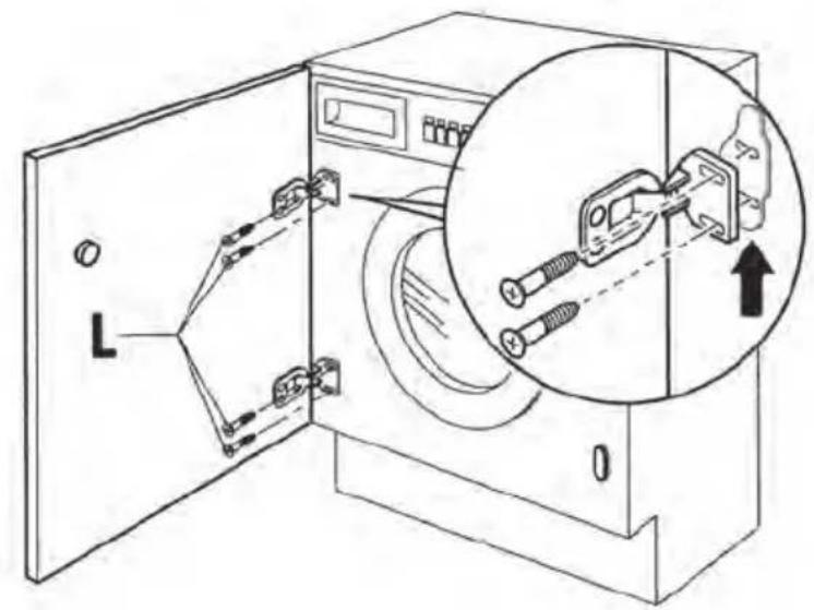 Diagram showing a washing machine with attached components and a magnified view of the device's internal structure.