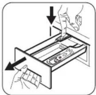 Illustration of hands using a tool to adjust or install a device (no text or symbols visible)