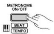 YAMAHA NP-30 - Press the [METRONOME ON/OFF] button to stop the Metronome. - 1