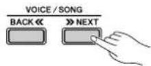 YAMAHA NP-30 - While holding down the [GRAND PIANO] button, press one of the C1-A1 keys to select a voice. - 2