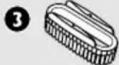 Diagram of a mechanical tool with a curved handle and an arrow indicating direction. No text or symbols.