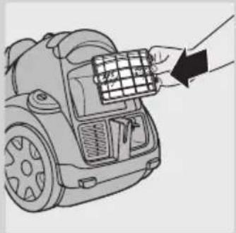 Line drawing of a robotic device with a hand inserting a grid into it (no text or symbols).