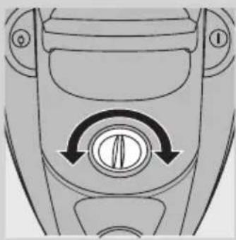 Diagram of a mechanical component with directional arrows indicating rotation or movement (no text or symbols).