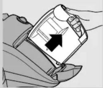 Illustration of a hand holding a smartphone with an arrow pointing to the screen (no text or symbols present)