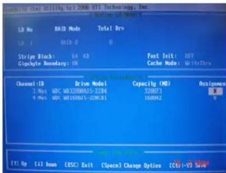 Strive Block: 04 KB Cognitive Boundary: 08 Channel ID Drive Model Capacity (MD) Assignment 3 Mos WDC MD328BRAJS-22B4 328B71 4 Mos WDC MW156AJS-22NC01 168RMZ Ttl Up Lil Down [ESC] Exit [Space] Change Option [Ctrl-V] Save