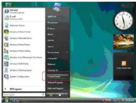 Internet Windows Start Explorer F-mail Windows Mail Welcome Center Windows Media Center Windows UOneada Status Windows Media Player Windows Photo Safari Windows Live Messenger Download Windows Diff-Mate Windows Meeting System System Configuration AD Programs Control Panel Default Programs Help and Support