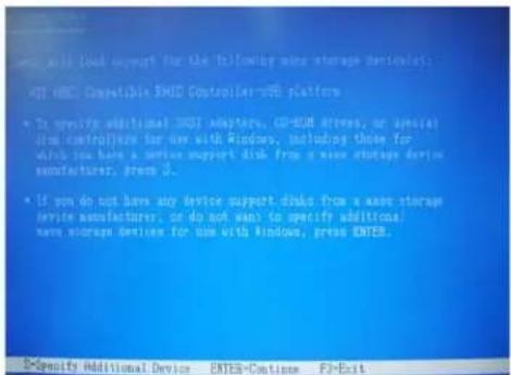You will load support for the following mine storage credentials: VII HMSC Compatible DOS Controller vdb platform. • To specify additional HSCI adapters, (AD-BDM) drives, or special film control(s) are for use with Windows, including those for which you have a service support disk from a mine storage device manufacturer, press 3. • If you do not have any device support disks from a mine storage device manufacturer, or do not want to specify additional mine storage devices for use with Windows, press ENTER.