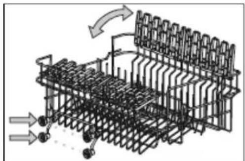 BAUMATIC BDI652 - Adjusting the upper basket - 1
