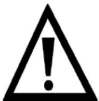 Warning symbol with exclamation mark inside triangle